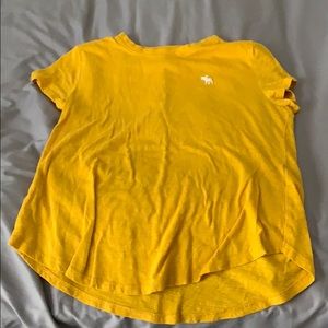 Yellow abercrombie kids tee shirt